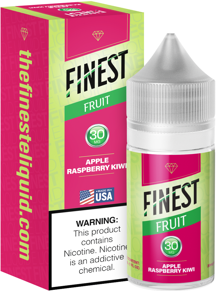 Finest Salt Series E-Liquid 30mL – Apple Raspberry Kiwi with packaging