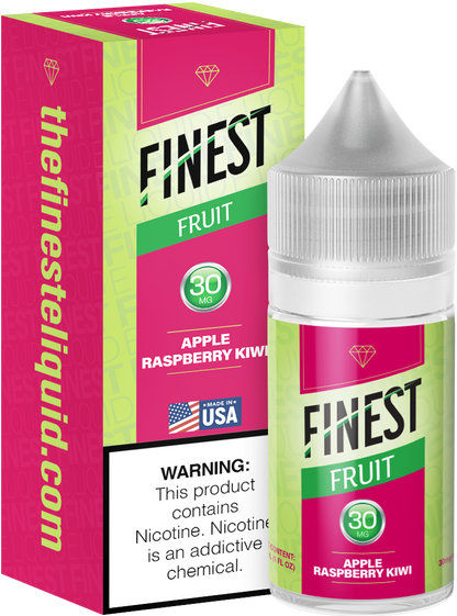 Finest Salt Series E-Liquid 30mL – Apple Raspberry Kiwi with packaging