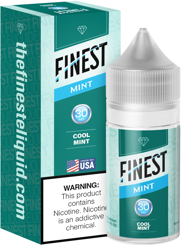 Finest Salt Series E-Liquid 30mL – Cool Mint with packaging