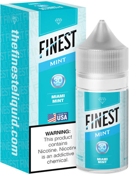 Finest Salt Series E-Liquid 30mL – Miami Mint with packaging