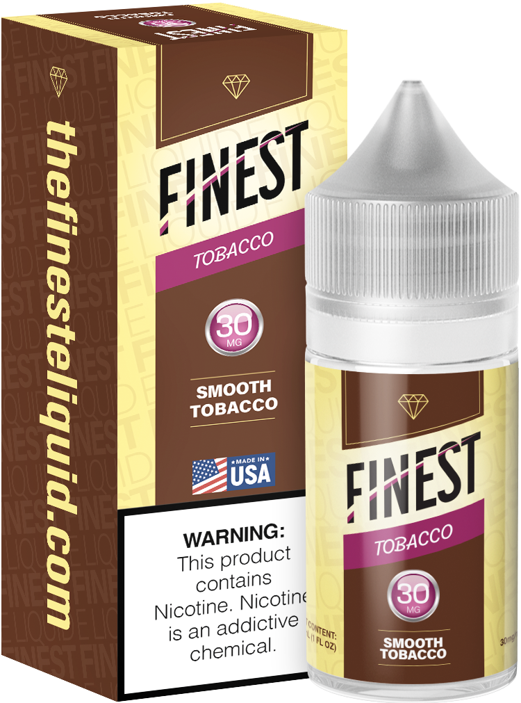 Finest Salt Series E-Liquid 30mL – Smooth Tobacco  with packaging