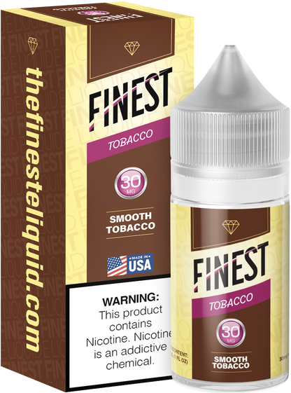 Finest Salt Series E-Liquid 30mL – Smooth Tobacco  with packaging