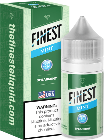 Finest Salt Series E-Liquid 30mL – Spearmint  with packaging