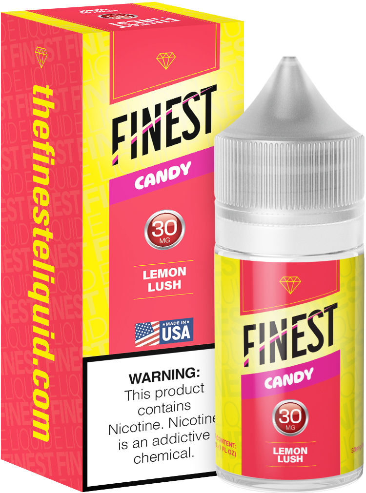 Finest Salt Series E-Liquid 30mL – Salt Nic- Blue-Lemon Lush with packaging