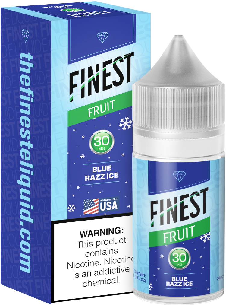 Finest Salt Series E-Liquid 30mL –Blue Razz Ice with packaging