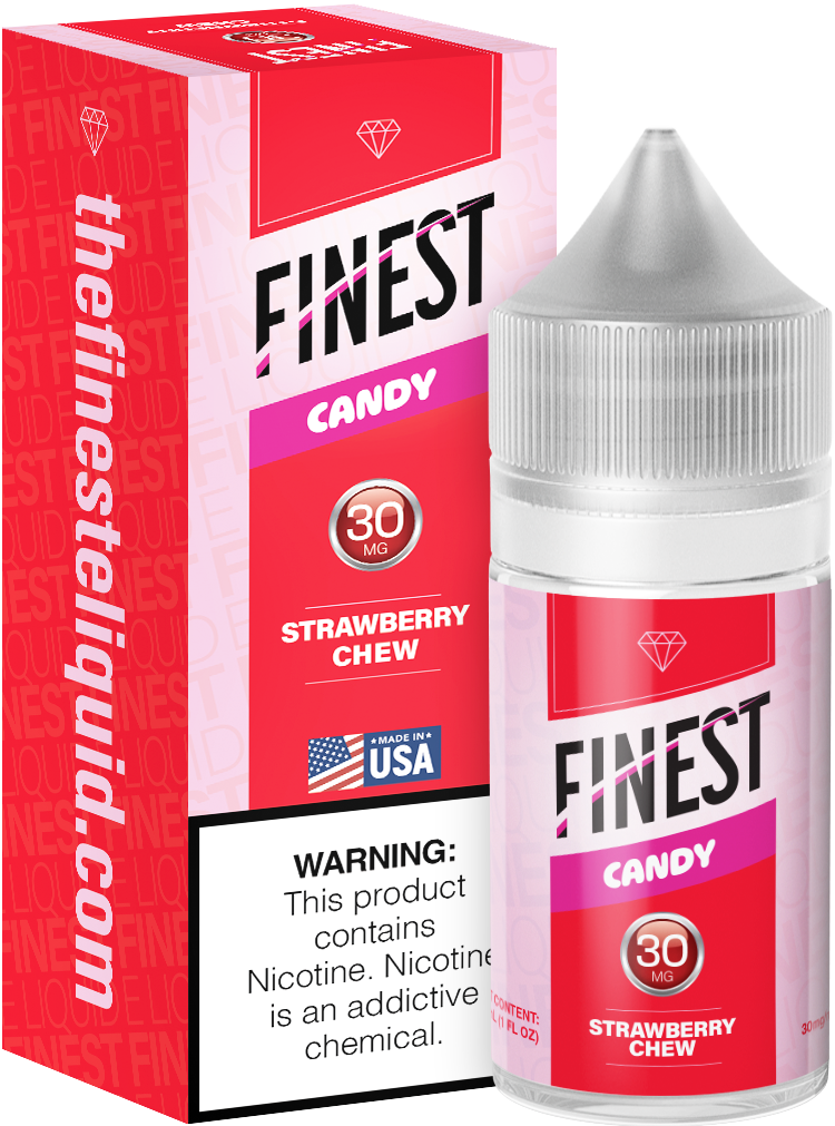 Finest Salt Series E-Liquid 30mL – Salt Nic- Blue-Strawberry Chew with packaging