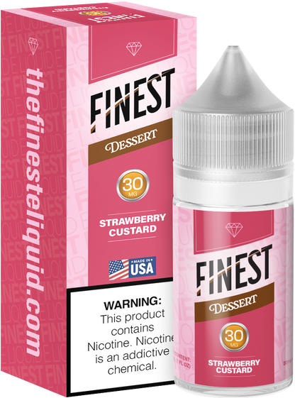 Finest Salt Series E-Liquid 30mL – Strawberry Custard with packaging
