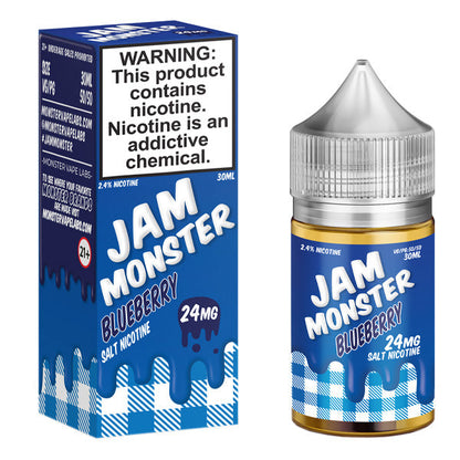 Jam Monster Salt Series E-Liquid 30mL Jam Blueberry with packaging