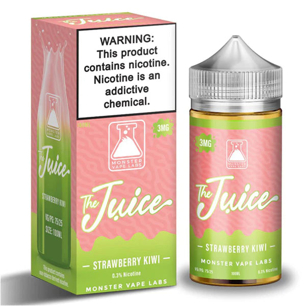 Jam Monster Juice Series E-Liquid 100mL (Freebase) Strawberry Kiwi with packaging