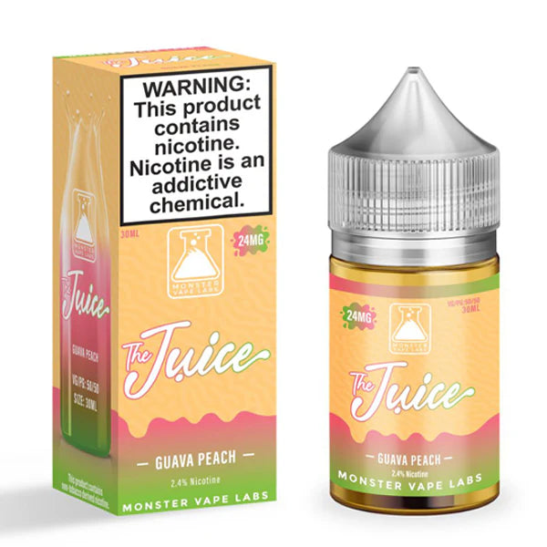 Jam Monster Salt Series E-Liquid 30mL Guava Peach with packaging