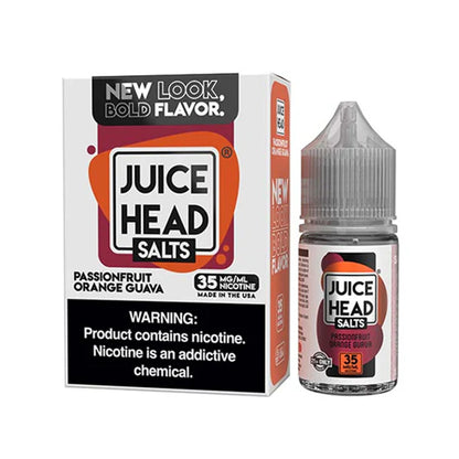 Juice Head Salt Series E-Liquid 30mL (Salt Nic) Passionfruit Orange Guava with Packaging