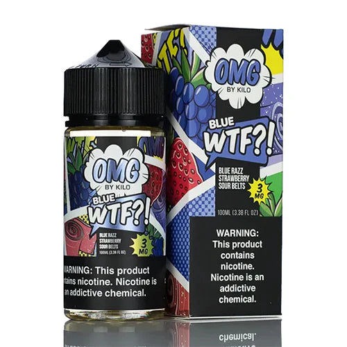 OMG TFN Series E-Liquid 100mL (Freebase) | Blue WTF with packaging