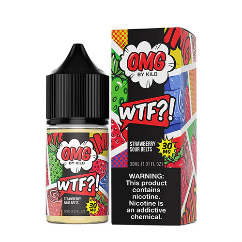 OMG TFN Series E-Liquid 30mL (Salt Nic) | Strawberry Sour Belts with packaging