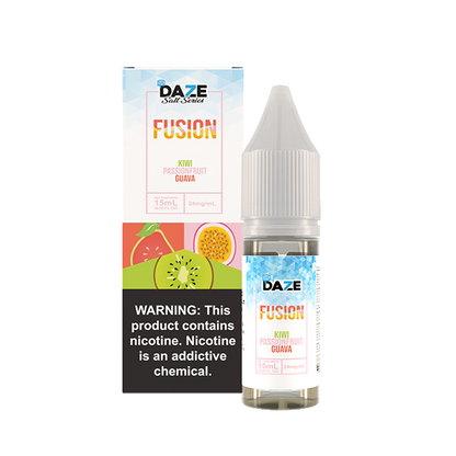 7Daze Fusion Salt Series E-Liquid 15mL (Salt Nic) | Kiwi Passion Fruit Guava Iced