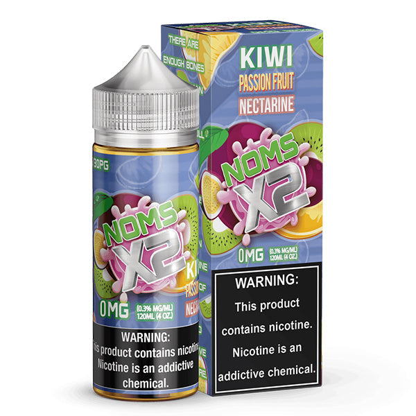 Nomenon and Freenoms Series E-Liquid 120mL (Freebase) Kiwi Passion Fruit Nectarine with Packaging