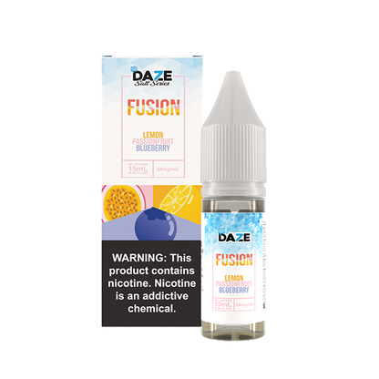 7Daze Fusion Salt Series E-Liquid 15mL (Salt Nic) | Lemon Passionfruit Blueberry Iced