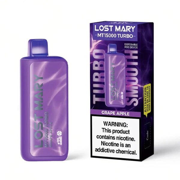 Lost Mary MT15000 Turbo (Dispo) 15000 Puffs (16mL) Grape Apple with Packaging