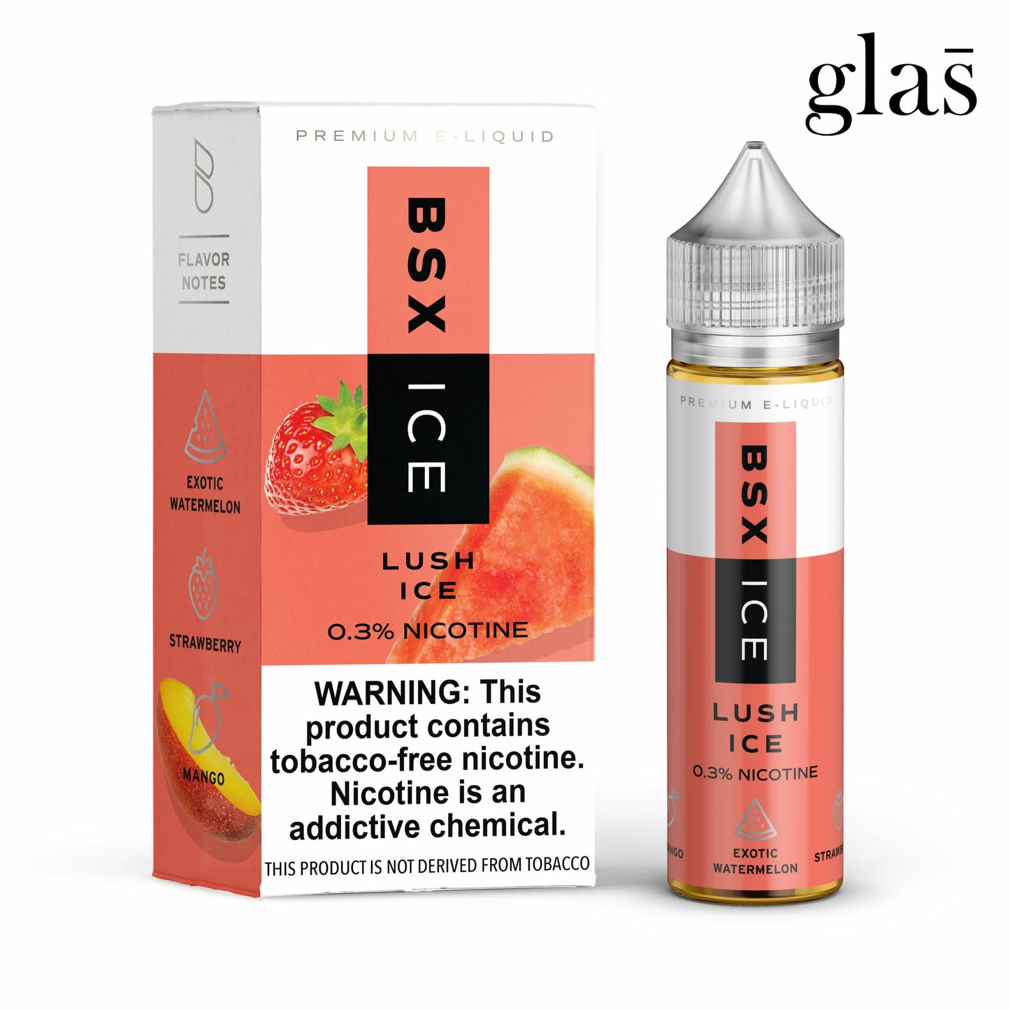 GLAS BSX TFN Series E-Liquid 3mg | 60mL (Freebase) Lush Ice with Packaging