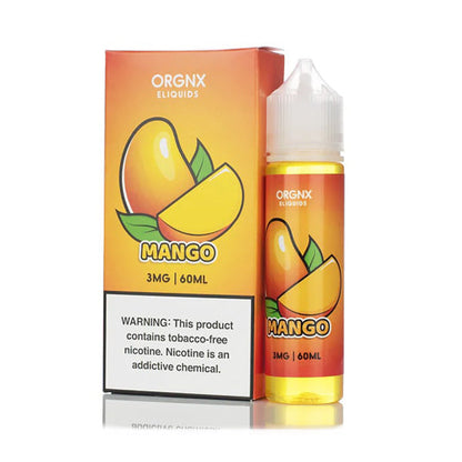 ORGNX Series E-Liquid | 60mL (Freebase) Mango With Packaging