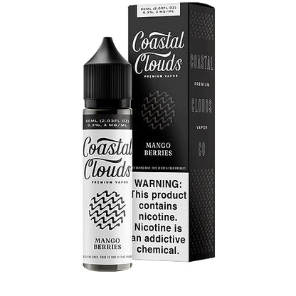 Coastal Clouds E-Liquid | 60mL | Mango Berries with packaging