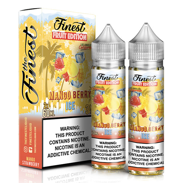Fruit by Finest E-Liquid x2-60mL Mango Berry Ice with packaging