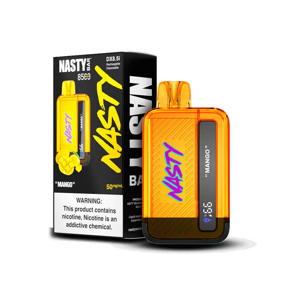 Nasty Juice – Nasty Bar Disposable 8500 Puffs 17mL 50mg Mango with packaging
