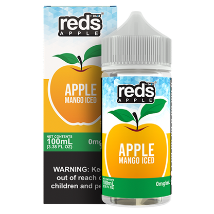 7Daze Reds E-Liquid 100mL (Freebase) | Mango Iced with Packaging