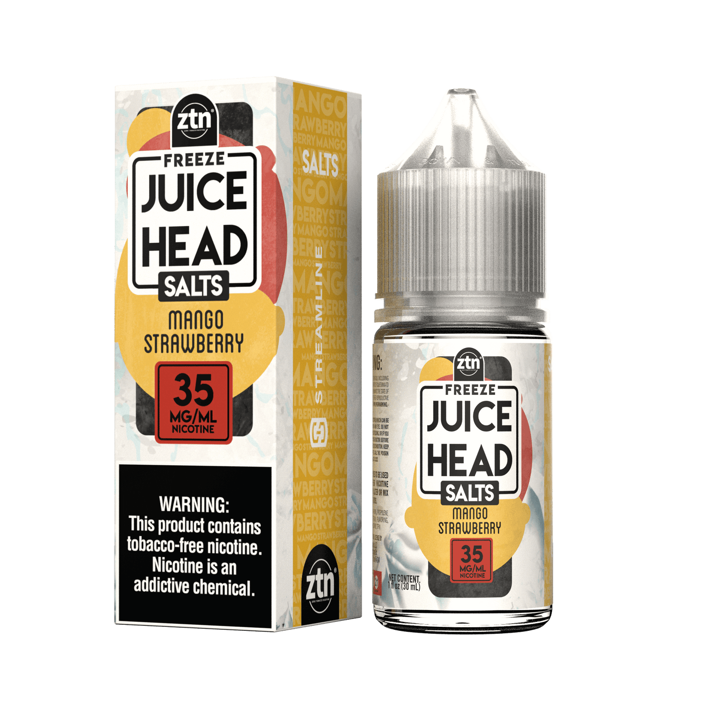Juice Head Salt Series E-Liquid 30mL (Salt Nic)| Mango Strawberry Freeze with packaging