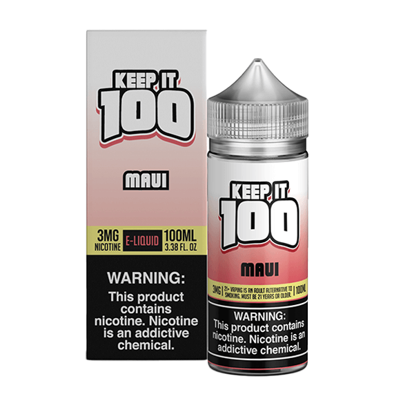Keep It 100 TFN Series E-Liquid 6mg | 100mL (Freebase) Maui with Packaging