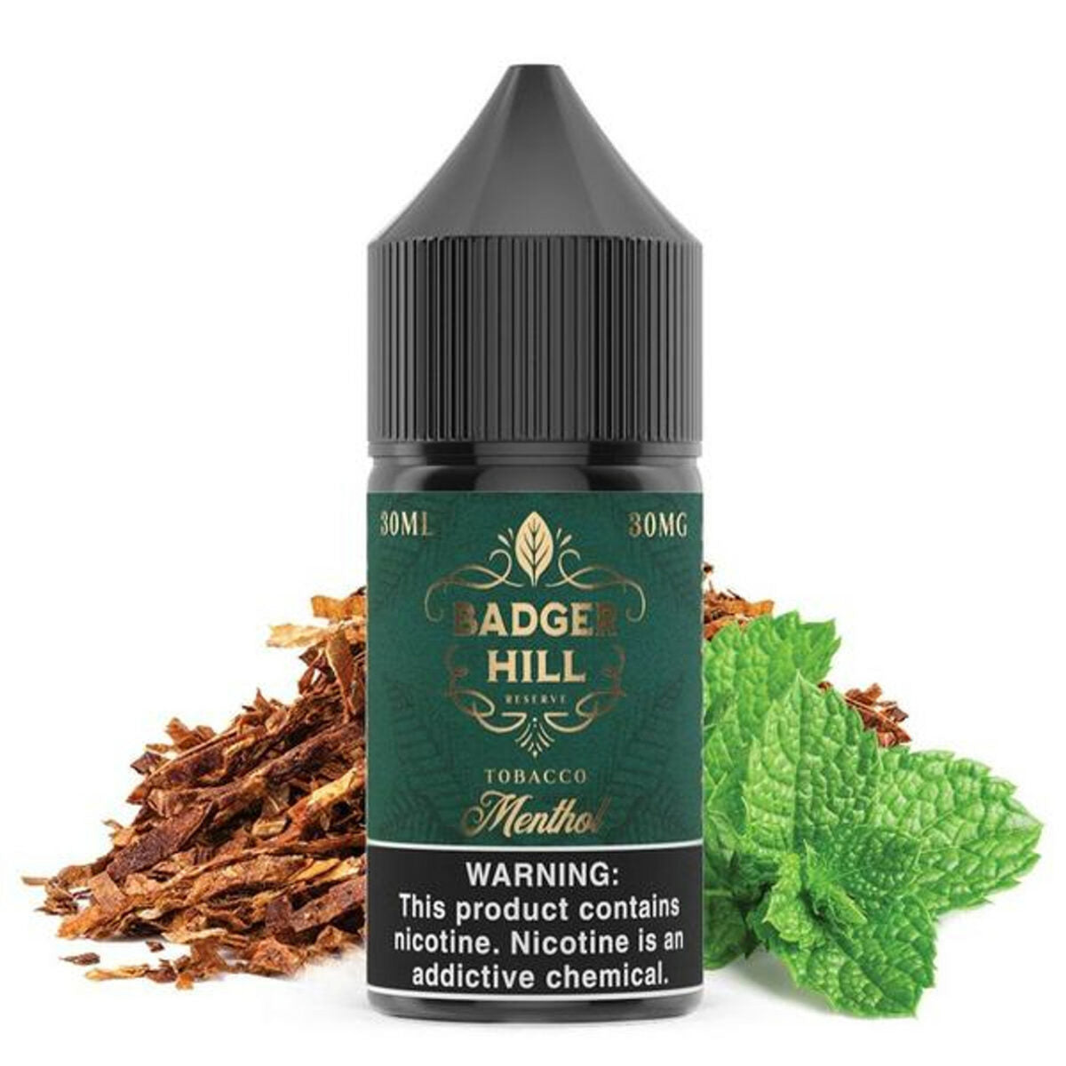 Badger Hill Reserve Salt Series E-Liquid 30mL | 30mg Menthol Bottle