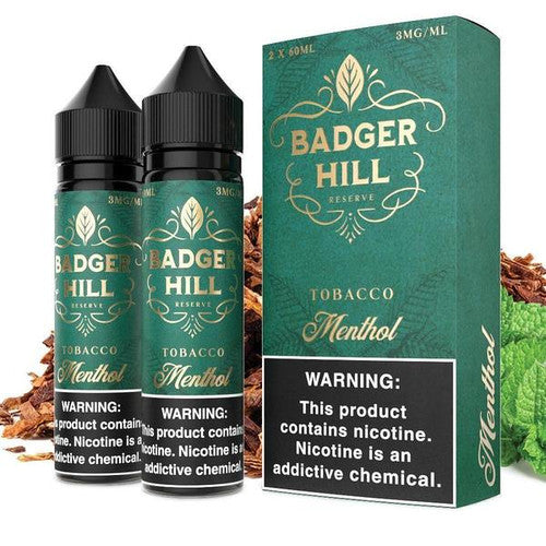 Badger Hill Reserve Series E-Liquid x2-60mL | Menthol with packaging
