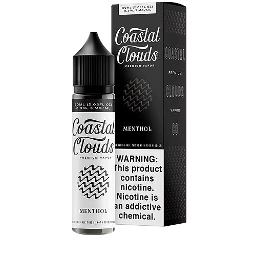 Coastal Clouds E-Liquid | 60mL | Menthol with packaging