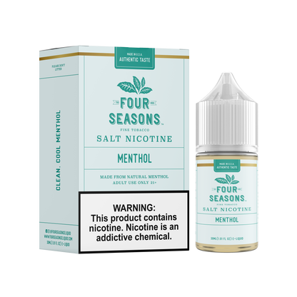 Four Seasons Salt Series E-Liquid | 30mL (Salt Nic) Menthol with Packaging