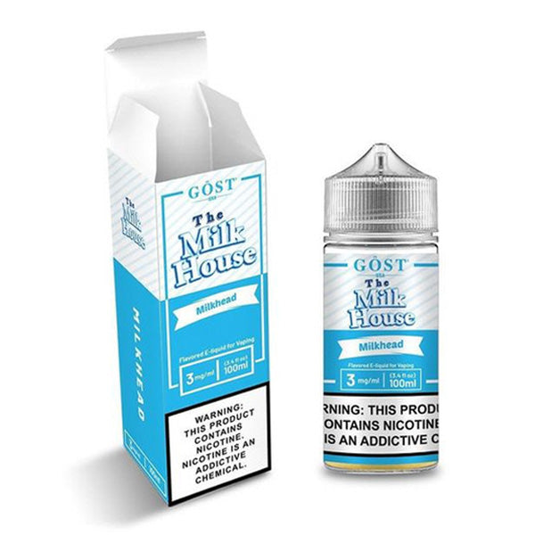 The Milk House Series E-Liquid 100mL (Freebase) | Milk Head with Packaging