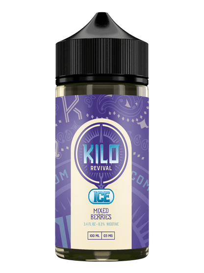 Kilo Revival TFN Series E-Liquid 100mL Mixed Berries Ice Bottle