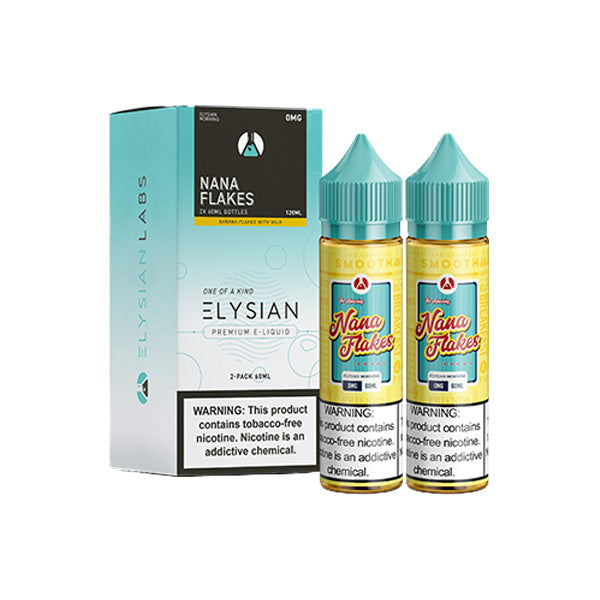 Elysian Series E-Liquid 120mL (Freebase) | Nana Flakes with packaging