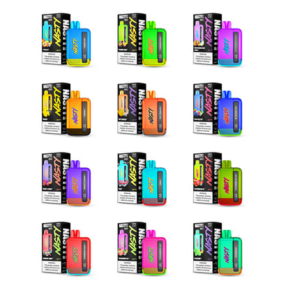 Nasty Juice – Nasty Bar Disposable 8500 Puffs 17mL 50mg Group Photo with packaging