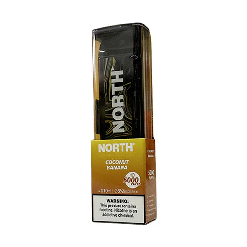 North Disposable 5000 Puffs 10mL 50mg | MOQ 10 | Coconut Banana with packaging