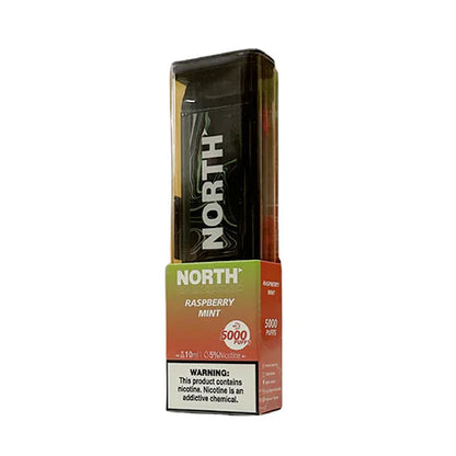 North Disposable 5000 Puffs 10mL 50mg | MOQ 10 | Raspberry Mint with packaging