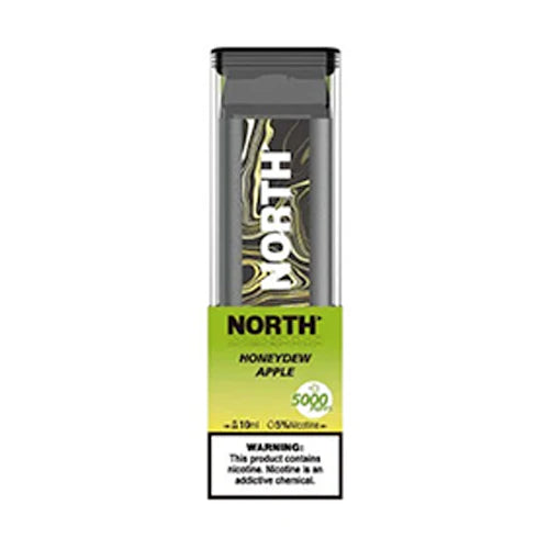 North Disposable 5000 Puffs 10mL 50mg | MOQ 10 | Honeydew Apple with packaging