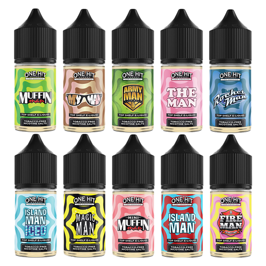 One Hit Wonder TFN Salt Series E-Liquid 30mL (Salt Nic) Group Photo