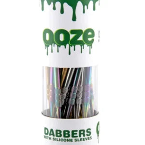OOZE STAINLESS STEEL DABBERS WITH SILICONE SLEEVES 30 COUNT