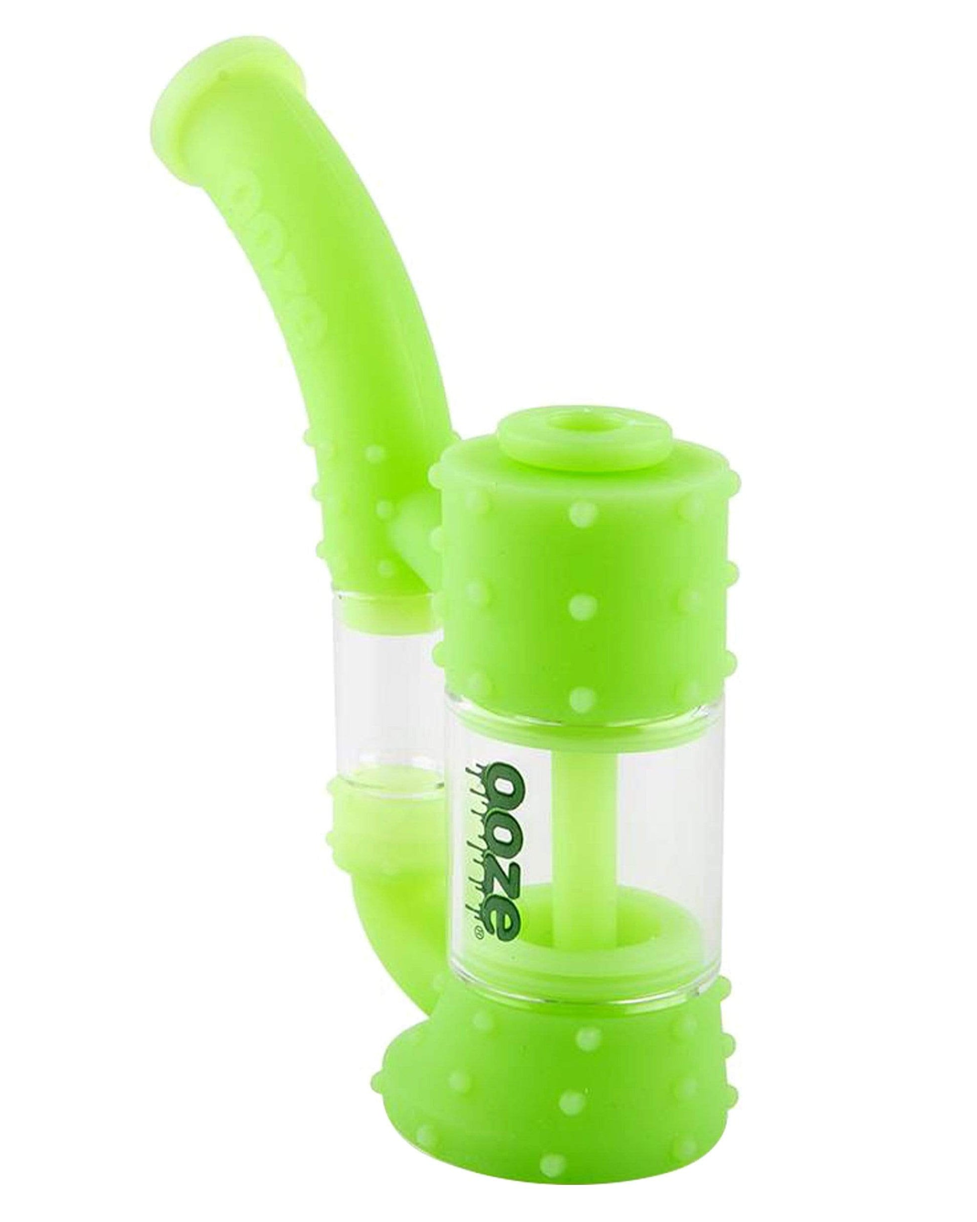 OOZE STACK PIPE SILICONE BUBBLER - Glow Green