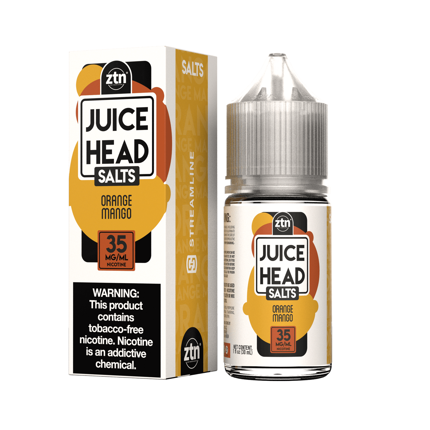 Juice Head Salt Series E-Liquid 30mL (Salt Nic)| Orange Mango with packaging
