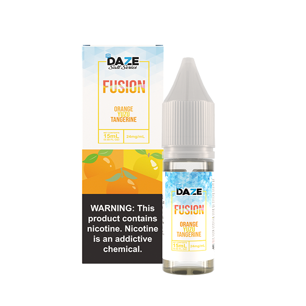 7Daze Fusion Salt Series E-Liquid 15mL (Salt Nic) | Orange Yuzu Tangerine Iced
