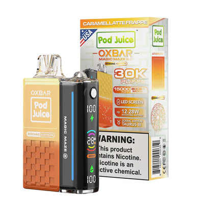 Oxbar Magic Maze 2.0 Pod Juice Edition Disposable 30000 puffs 13mL 50mg | MOQ 5 | Caramel Muffin with packaging