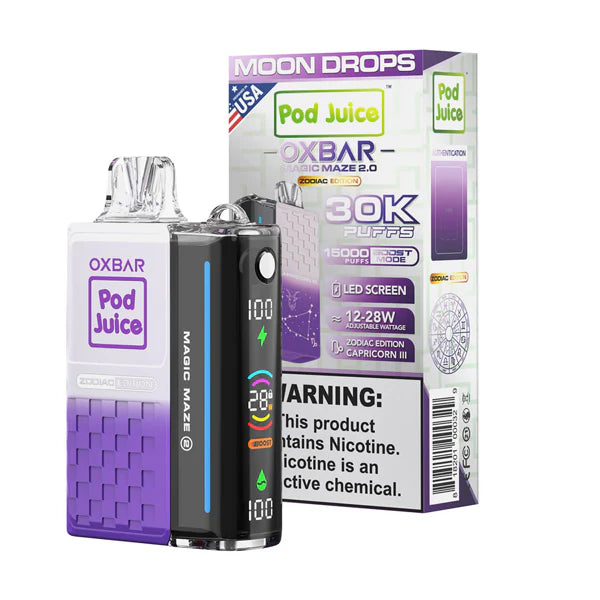 Oxbar Magic Maze 2.0 Pod Juice Disposable 30000 Puffs 13mL 50mg | MOQ 5 | Moon Drops with packaging