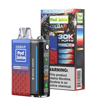 Oxbar Magic Maze 2.0 Pod Juice Disposable 30000 Puffs 13mL 50mg | MOQ 5 | Rocket Pop with packaging