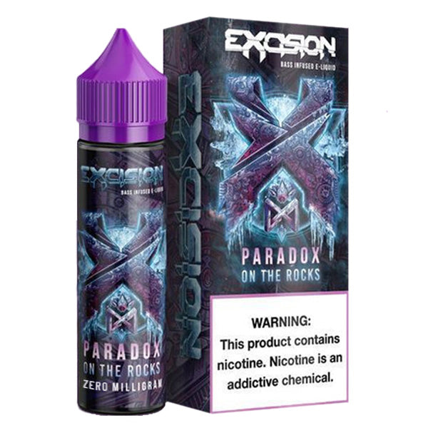 Excision Series E-Liquid 60mL (Freebase) 0mg Paradox on the rocks with Packaging
