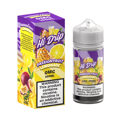 Hi-Drip Series E-Liquid 100mL (Freebase) | Passion Fruit Lemonade with packaging